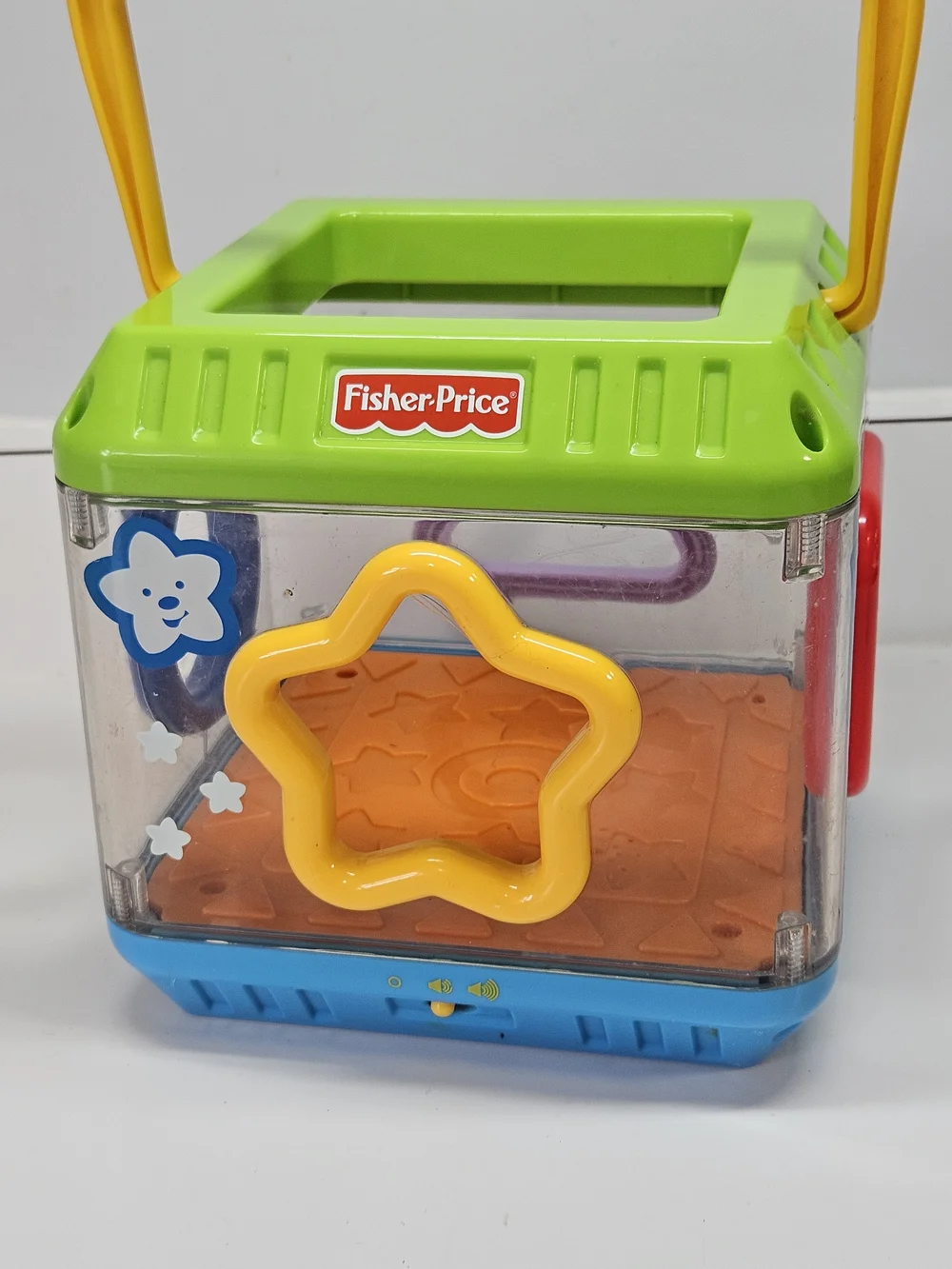 Fisher Price Peek A Boo Blocks Musical Shape Sorter Baby Activity Cube WORKS